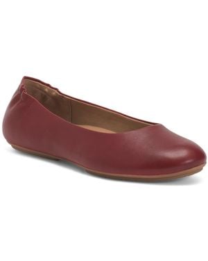 TJ Maxx Leather Mollie Comfort Ballerina Flats For - Red