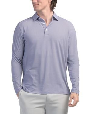 TJ Maxx Upf 50 Cube Performance Polo For Nylon - Blue