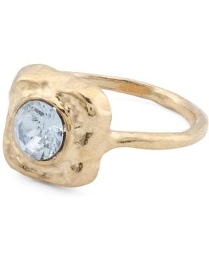 TJ Maxx 14Kt Plated Sterling Crystal Ring - White