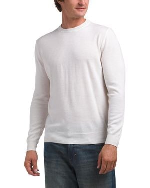 TJ Maxx Extrafine Merino Wool Long Sleeve Pull Over Sweater - White