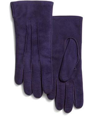 TJ Maxx Suede Gloves With Lambswool Lining For Wool/Suede - Blue