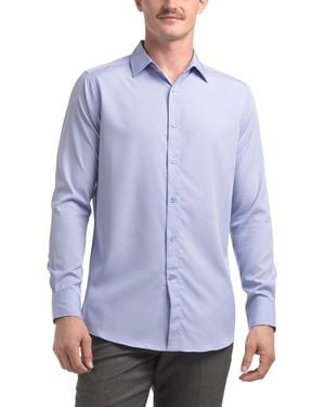 TJ Maxx Modern Fit Dress Shirt For Spandex/Polyester - Blue