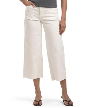 TJ Maxx High Rise Cropped Wide Leg Jeans For Cotton/Polyester - White