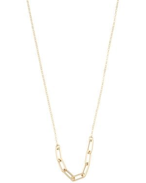 TJ Maxx 14Kt Paperclip Necklace - White