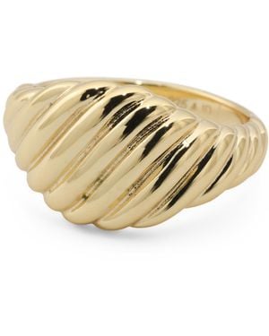 TJ Maxx 14Kt Plated Graduated Rope Ring - Metallic