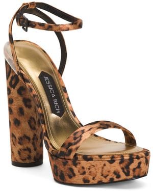 TJ Maxx Platform Sandals For Leather - Brown