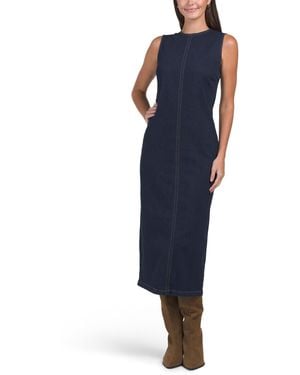 TJ Maxx Bodycon Denim Dress For Spandex/Cotton - Blue