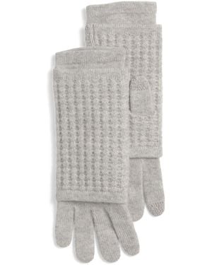 TJ Maxx Cashmere Waffle Stitch 3-In-1 Gloves For - Gray