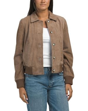TJ Maxx Suede Katherine Jacket For Polyester/Suede - Blue