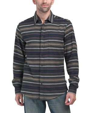 TJ Maxx Flannel Flex Shirt For Spandex/Cotton - Gray
