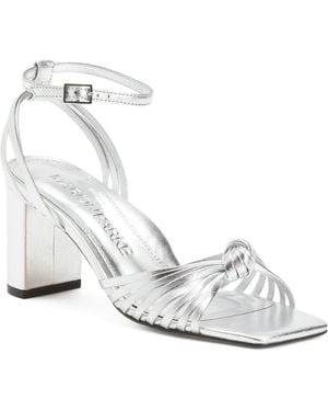 TJ Maxx Leather Faye Block Heel Sandals For - White