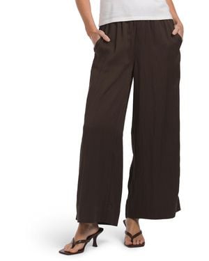 TJ Maxx Tencel Blend Pull On Pants With Waistband Seams For Nylon/Rayon - Black