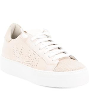 TJ Maxx Patent Leather Thea Lace Up Sneakers For - Natural