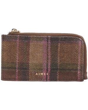 TJ Maxx Suede Metro Zip Card Case For /Suede - Brown