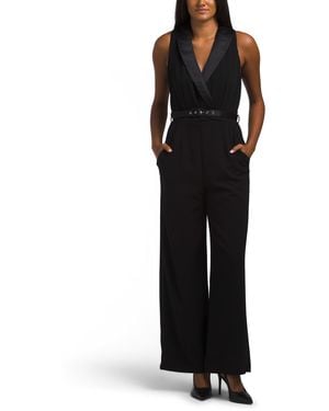 TJ Maxx Tuxedo Jumpsuit For Spandex/Polyester - Black