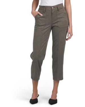 TJ Maxx Petite Ab Solution Utility Pants For Spandex/Polyester - Gray