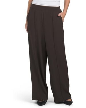 TJ Maxx Center Seam Wide Leg Pants For Spandex/Polyester - Black