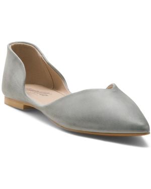 TJ Maxx Leather Comfort Pointed Toe Flats For - Gray