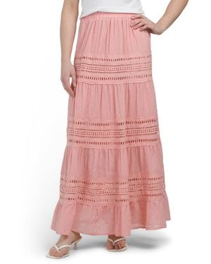 TJ Maxx Tiered Skirt For Cotton/Polyester - Pink