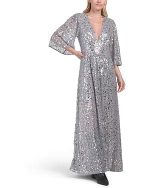 TJ Maxx Conny Sequin Dress For Polyester/Viscose - Gray