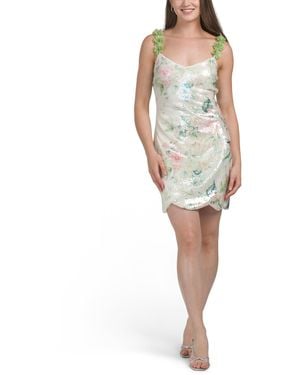 TJ Maxx Strap Detail Sequin Mini Dress For Polyester - White