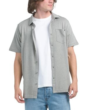 TJ Maxx Knit Button Up Shirt For Cotton/Polyester - Gray