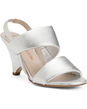 TJ Maxx Leather Cambiano 2 Strap Heels For - White
