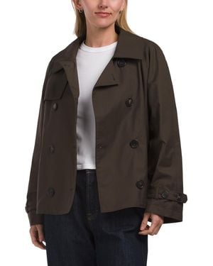 TJ Maxx Short Trench Coat For Cotton/Polyester - Black