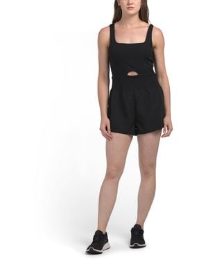 TJ Maxx Woven Active Romper For Spandex/Polyester - Black