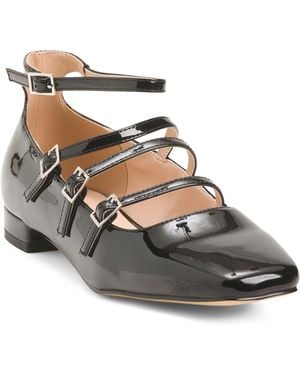 TJ Maxx Patent Leather Luma Multi Strap Flats For - Black