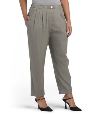 TJ Maxx Linen Blend Pants For Polyester/Linen/Viscose - Gray