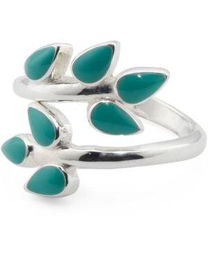 TJ Maxx Sterling Plated Vine Ring - Blue