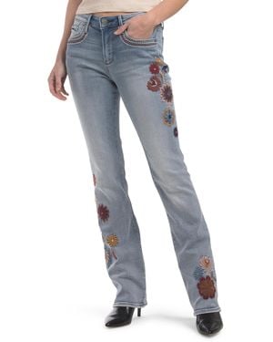 TJ Maxx Kelly X Floral Swirl Jeans For Spandex/Cotton/Polyester - Blue