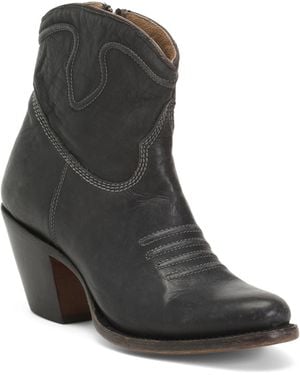 TJ Maxx Leather Corded Collar Booties For - Black