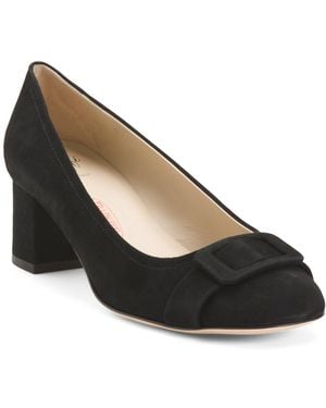 TJ Maxx Suede Baccio Heels For Leather/Suede - Black