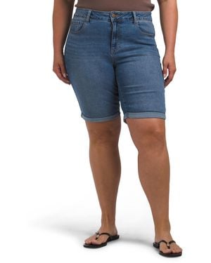 TJ Maxx Plus Baby Roll Cuff Bermuda Shorts For Spandex/Cotton/Polyester - Blue