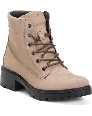TJ Maxx Suede Laced Up Booties For - Natural