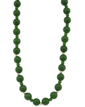 TJ Maxx 14Kt Jade Chunky Beaded Necklace - Green