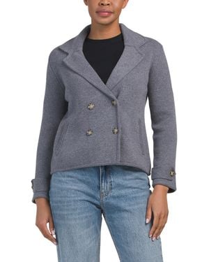 TJ Maxx Merino Wool Kate Cropped Peacoat - Blue