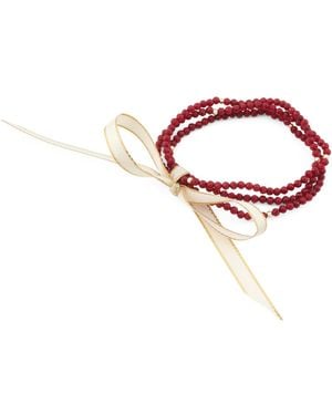 TJ Maxx 14Kt Ruby Beads Stretch Bracelets Set - Multicolor