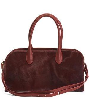 TJ Maxx Cowhide Leather East West Satchel For Leather - Brown
