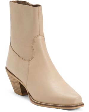 TJ Maxx Leather Lariat Booties For - Natural