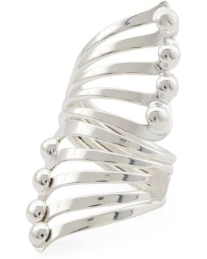 TJ Maxx Sterling Plated Loop Wrap Ring - White
