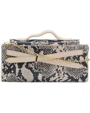 TJ Maxx Leather Xbody Strap Top Handle Clutch, Leather - Metallic