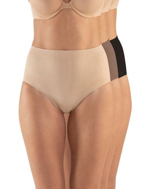 TJ Maxx 3Pk Shaping Panties For Nylon/Spandex - Brown