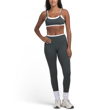 TJ Maxx 2Pc Double Layer Bra And Leggings Set, Nylon/Spandex/Polyester - Blue