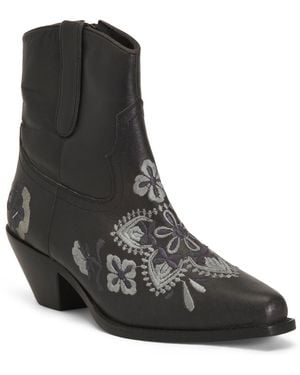 TJ Maxx Leather Cains Ville Western Boots For - Black