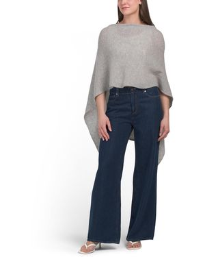 TJ Maxx Cashmere Cowl Neck Poncho For - Blue