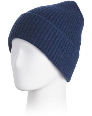 TJ Maxx Cashmere Mini Ribbed Beanie For - Blue