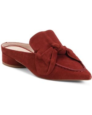 TJ Maxx Suede Piet Mules For Leather/Suede - Red